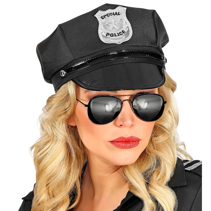 Juodi policininko akiniai