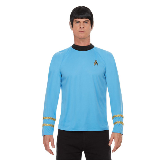 Star Trek futuristiniai mėlyni marškinėliai vyrams