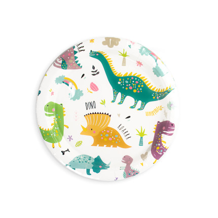 Vienkartinės lėkštutės Dinozaurai (6 vnt.)