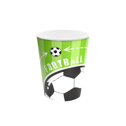 Vienkartiniai puodeliai Futbolas ( 6vnt/220 ml)