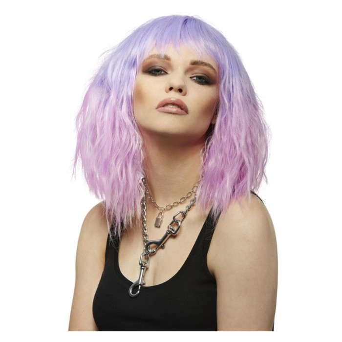 Violetinis plaukų perukas