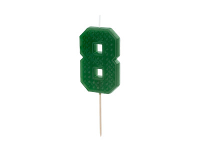 Žalia gimtadienio žvakutė "8"